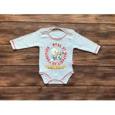 БОДІК ДЛЯ ХЛОПЧИКА ROGER AIRPLINE сірого кольору з довгими рукавами.