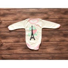 БОДІК ДЛЯ ДІВЧИНКИ VOH PARIS білого кольору з довгими рукавами.