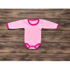 БОДІК ДЛЯ ДІВЧИНКИ рожевого кольору з довгими рукавами.