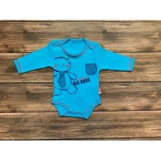 БОДІК ДЛЯ ХЛОПЧИКА BIG BOSS бірюзового кольору з довгими рукавами.