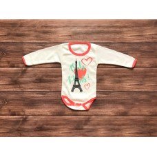 БОДІК ДЛЯ ДІВЧИНКИ VOH PARIS білого кольору з довгими рукавами.