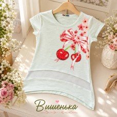 Футболка-туніка для дівчинки ВИШЕНЬКА