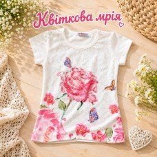 Футболка для дівчинки КВІТКОВА МРІЯ