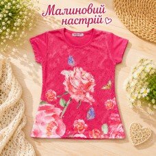 Футболка для дівчинки МАЛИНОВИЙ НАСТРІЙ