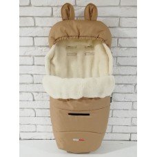Конверт зимовий Футмуф Чохол на овчині в коляску Z&D Thermo (Beige) Бежевого кольору