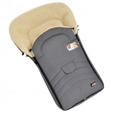 Конверт-чохол зимовий на овчині в коляску та санчата For Kids Maxi Сірого кольору (FK- MAXI – grey)