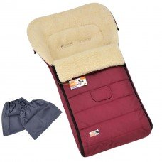 Конверт-чохол зимовий на овчині в коляску та санчата For Kids Mini Бордового кольору (FK- MINI – burgundy)