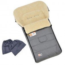 Конверт-чохол зимовий на овчині в коляску та санчата For Kids Mini Сірого кольору (FK- MINI – grey)