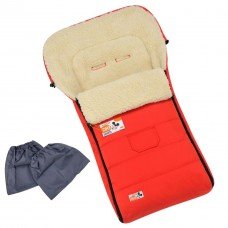 Конверт-чохол зимовий на овчині в коляску та санчата For Kids Mini Червоного кольору (FK- MINI – red)