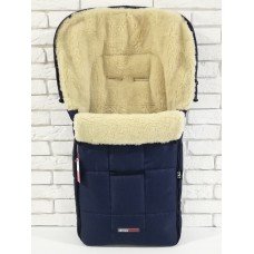 Конверт зимовий на овчині в коляску Z&D New Синього кольору