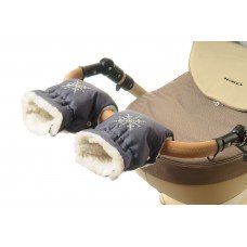 Рукавички-Муфта на коляску Ok Style Сніжинка Темно-Сірого кольору