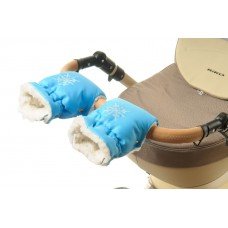 Рукавички-Муфта на коляску Ok Style Сніжинка Блакитного кольору