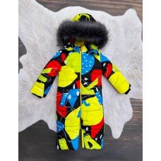 Комбінезон зимовий суцільний "АПЕЛЬСИНИ" на флісі