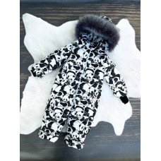 Комбінезон зимовий суцільний "ПАНДИ" на флісі 104 розмір